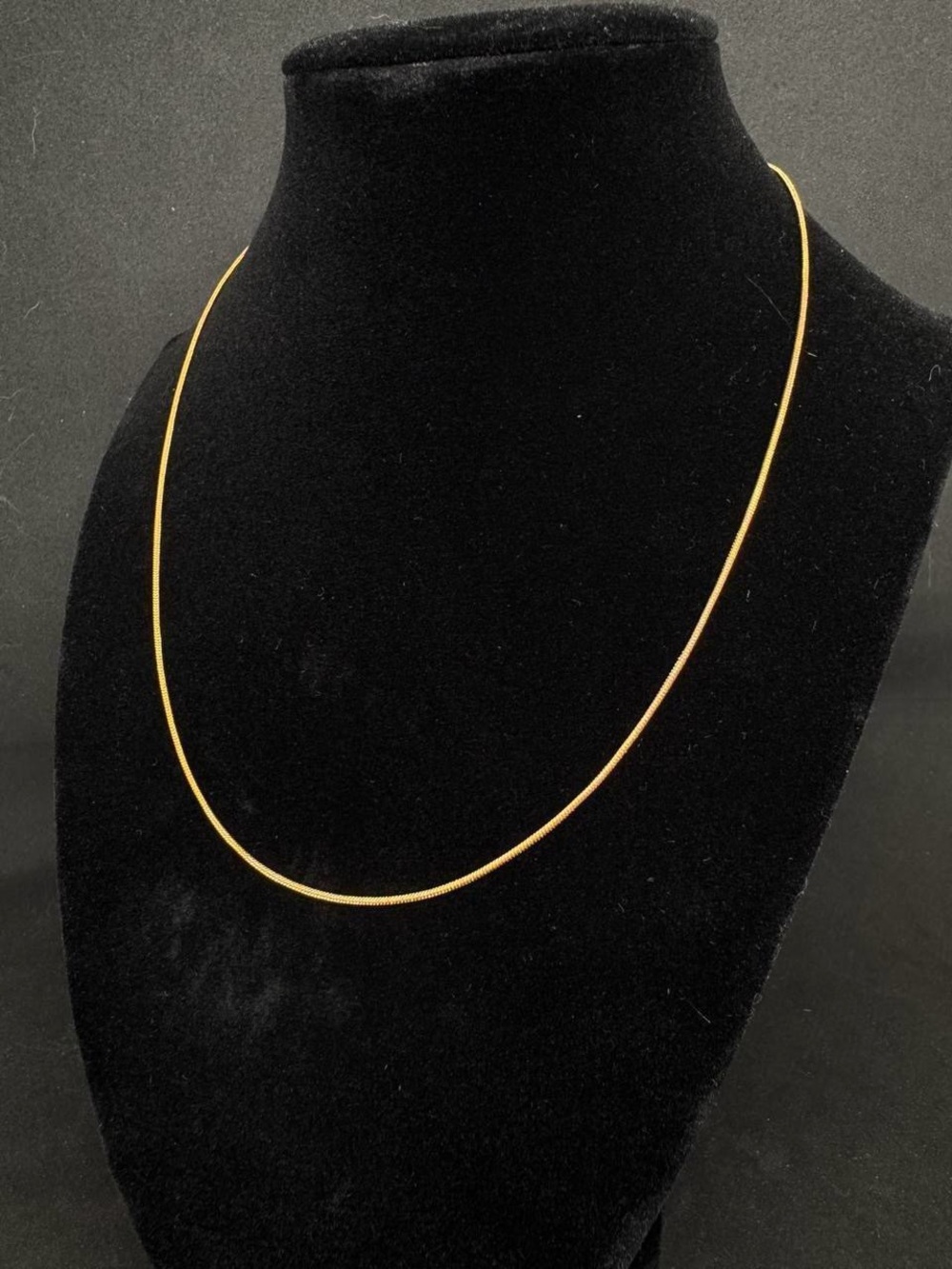 9” Gold Tone Snake Chain Necklace